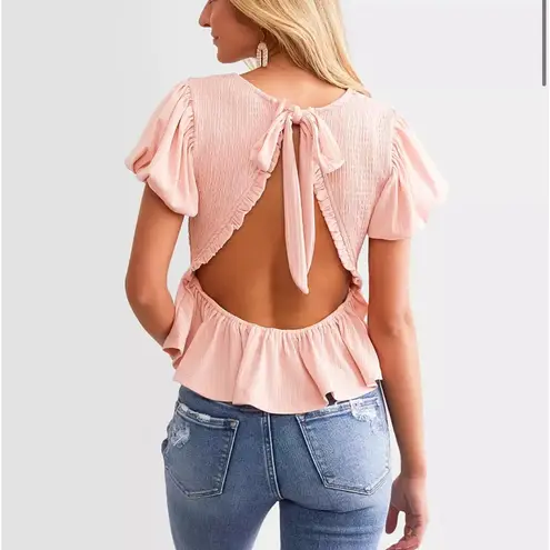 HYFVE Pink Smocked Women's Top