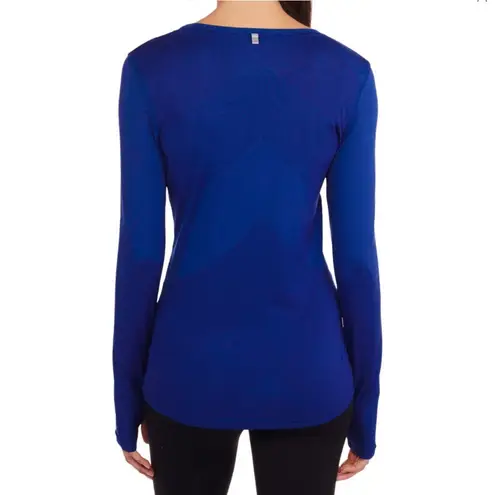 Danskin Now Women's Active Long Sleeve Performance Tee Royal Blue size XS