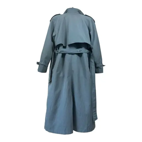 London Fog Vintage 80s Floral-Lined Thinsulate Trench Coat Wn Size12 Reg