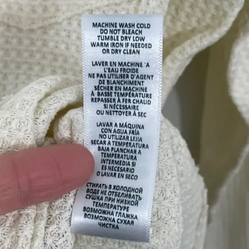 RE/DONE NWT Long Sleeve Thermal Pocket Tee in Vintage White Size LARGE REDONE