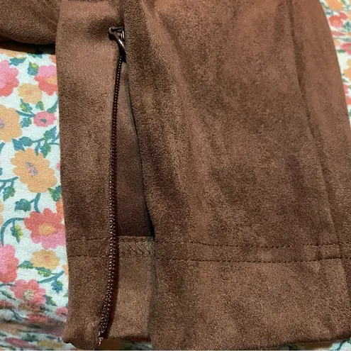 Sundance Womens Pants Luxe Dreams Leggings Brown Faux Suede 4 Petite 4P