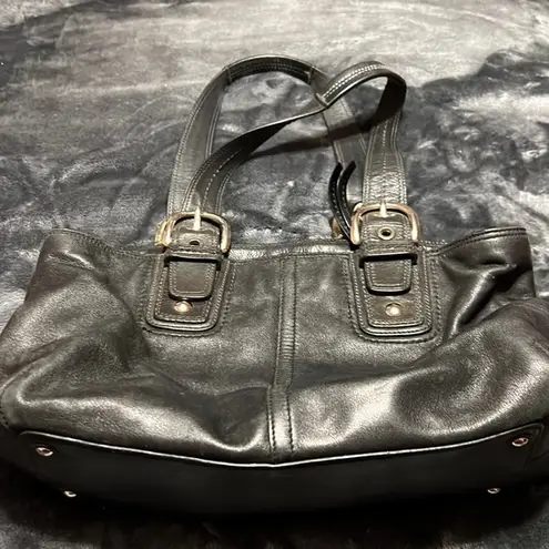 Black coach purse used sale