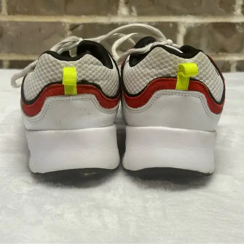 Zumba Air Lo Lace Up Sneaker Shoe Leather Textile Upper White Red Womens Size 11