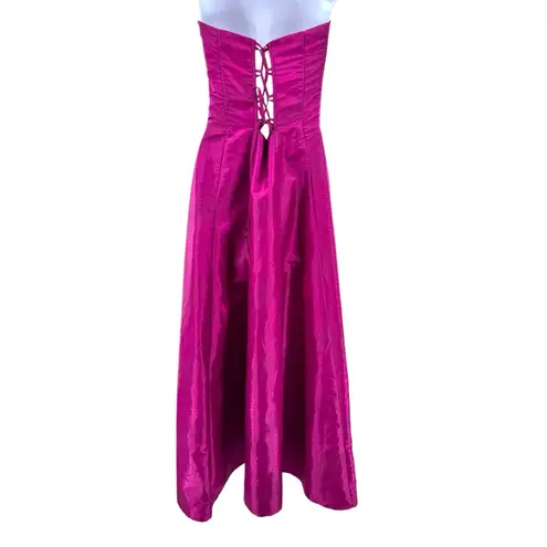 Jessica McClintock Vintage Gunne Sax Pink Strapless Prom Dress Y2K 80s 90s 7/8