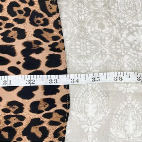 Dress the Population Dahlia Leopard Print Long Sleeve Shift Dress XS NWT