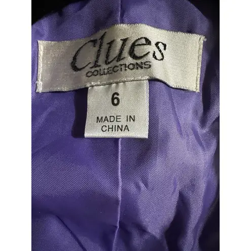 VTG Clues Collection Black Velvet Edwardian Victorian Ruffle Cropped Jacket Sz 6