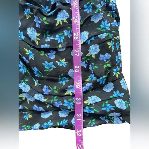 Shoshanna Kiana Mixed Floral Mini Dress Blue Black Size 4P