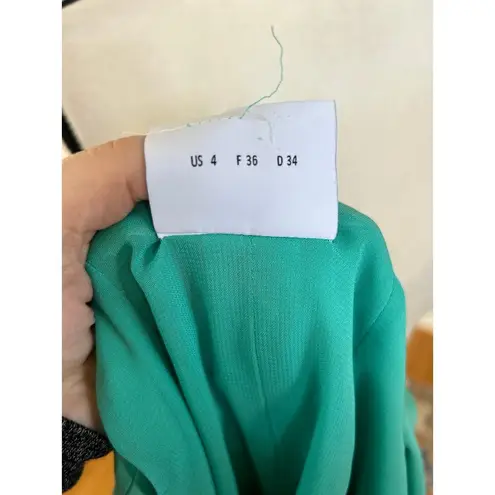 Akris Punto Turquoise Green Asymmetric Zip Fit & Flare Sheath Dress