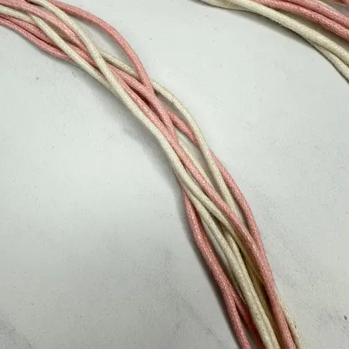 Womens Chunky Shell Chip Studded Tie Belt Boho Medium (M) Large (L) ✨ Pink