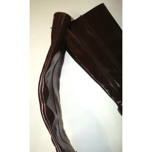 New Womens 10.5 A2 Aerosoles Dark Brown Money Role Knee High Tall Boot Wide Calf