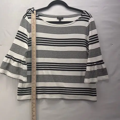 Talbots  Womans Blouse Size L Bell Sleeve Nautical Preppy‎ Beach Vacation Travel