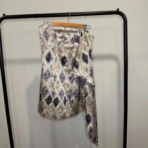 Cinq à Sept CINQ A SEPT Luisa Strapless Mini Dress Celadon Multi Size 8 NWOT