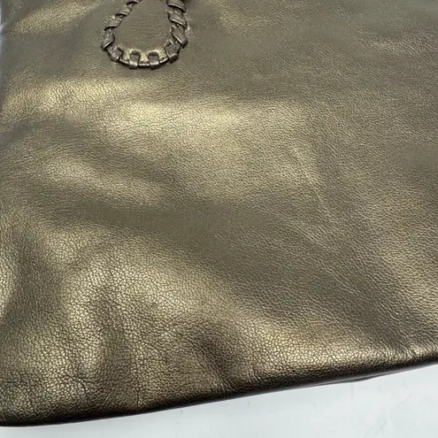 via spiga Vintage Copper Leather Braided Handle Handbag