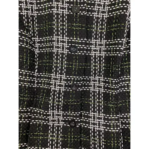 cj banks Women's Black & Lime Green Casual Blazer