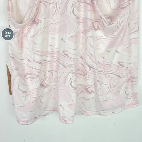 Avalanche NWT Paint Swirl w/ Pink Coverstitch Soft Racerback Tank Top Size Large
