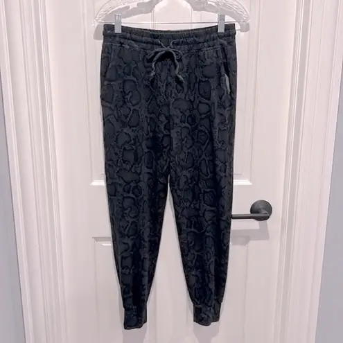 Sundry Black Snake Print Jogger Sweatpants - size 2 Medium - Image 2