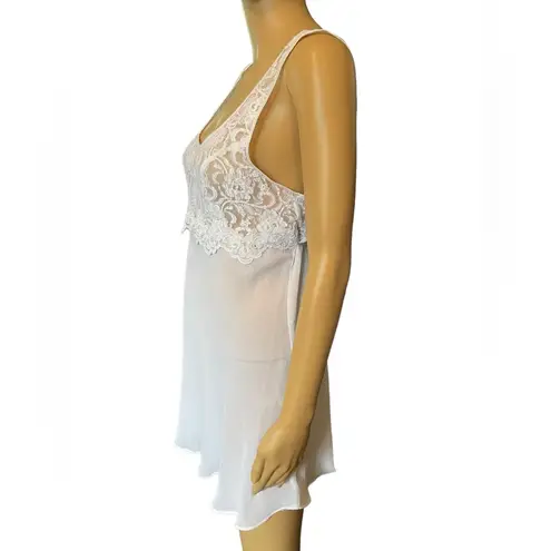 Cinema Etoile Y2K White Cottagecore Bridal Angelic Lingerie Robe Slip Dress Set Size L
