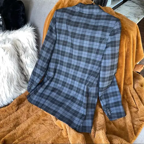 Balenciaga New Hourglass Checked Wool-Blend Blazer in Grey and Black