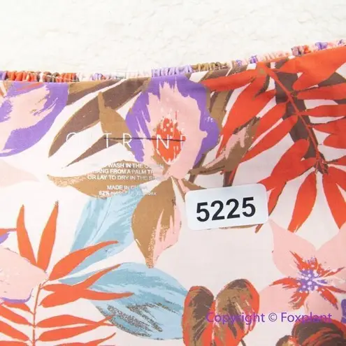 NEW Free People Citrine Dakota aloha blooms floral bikini bottom, size M Purple Size M