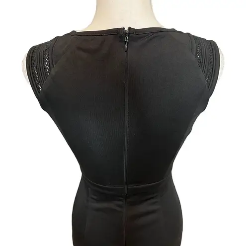 NIKIBIKI Womens Small Career Dress Sheath Sleeveless Round Neck LBD Black