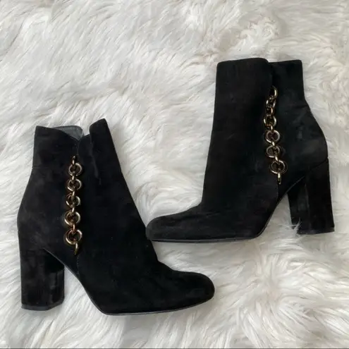 via spiga  Black Suede Cynthia Bootie Size 7