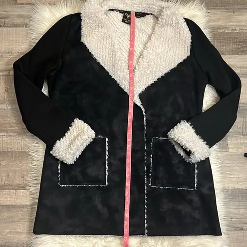 Wooly Bully Wear Wonderful Wrap faux suede shearling jacket XL Black