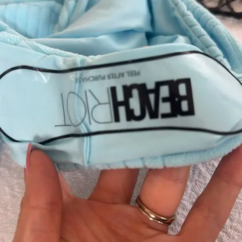 Beach Riot Phoenix One Piece Blueberry Ice Terry, Size Large, $188