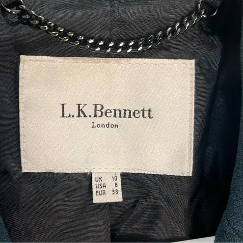 LK Bennett Imperfect London Women's belted notch blazer lined size 6 fall blazer - Image 14