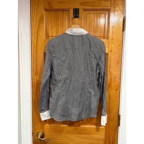 Brooks Brothers Preppy Gingham Button Down Shirt White Collar Women’s 12 - Image 4