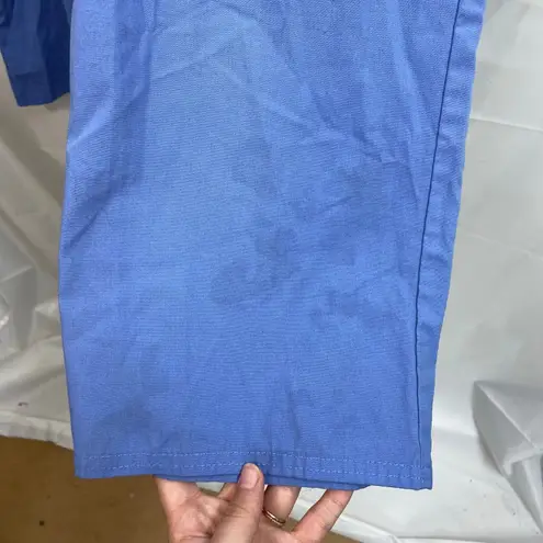 Women's blue pull on stretch relaxed straight leg deep pocket scrub bottoms XXL
