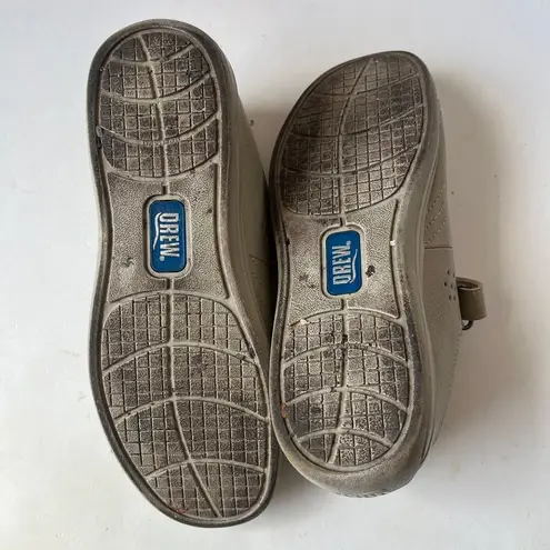 Drew Rose Mary Jane Women Shoes Sz 5.5M Beige Orthopedic Comfort Leather Strap