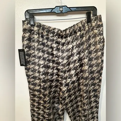 Isaac Mizrahi Live! Women's Size Med Tall Cargo Pant Sateen Houndstooth A624660