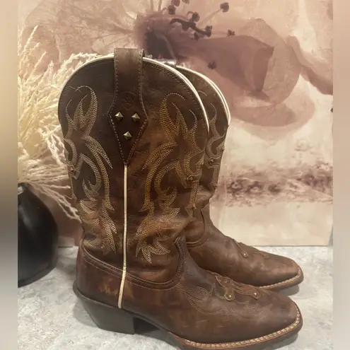 Ariat Legend Spirit Western Cross Studded Brown Boots Size 8B