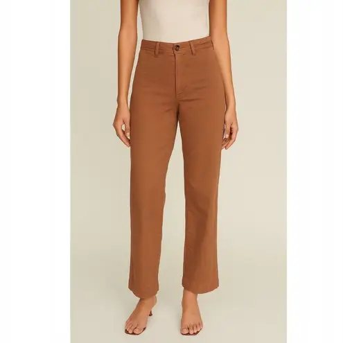 Marine layer Bridget Wide Leg Crop Pants Rust Brown Cotton Blend Size 4