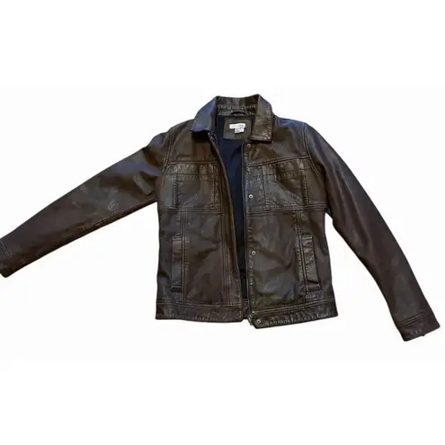 Carbon 2 Cobalt Women’s Avion Lamb Leather Jacket Brown Distressed RN# 129641 XS