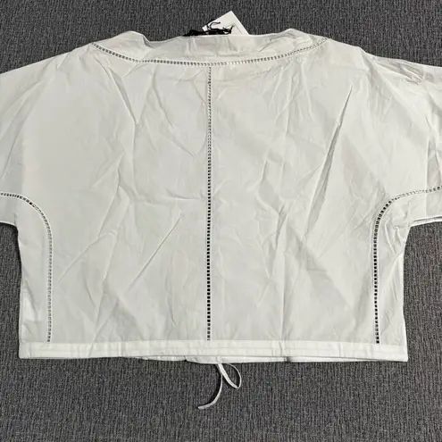 Theory  Women’s White Ladder Eyelet Top - Image 8