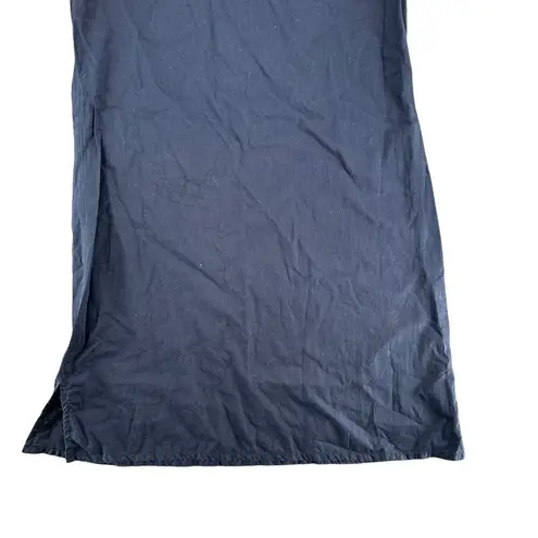 Madison Mathews Navy Blue Shift Dress Short Sleeve Tassels Boho Oversized Small