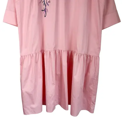 Misook Embroidered Midi Dress Pink Sz XL NWT