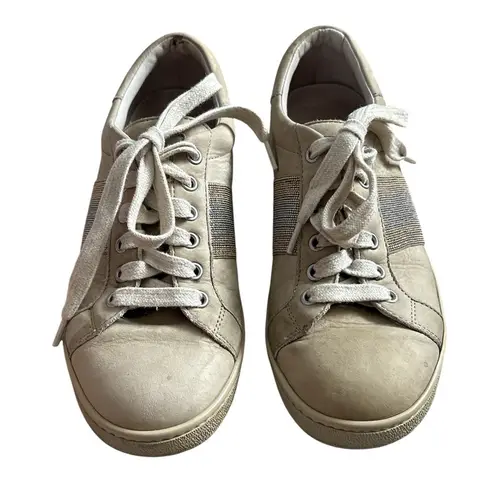 Brunello Cucinelli Suede Striped Sneakers Size 7.5 US (37.5)
