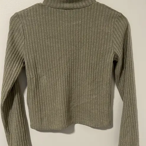 Wilfred  Free Green Turtleneck Cropped Sweater