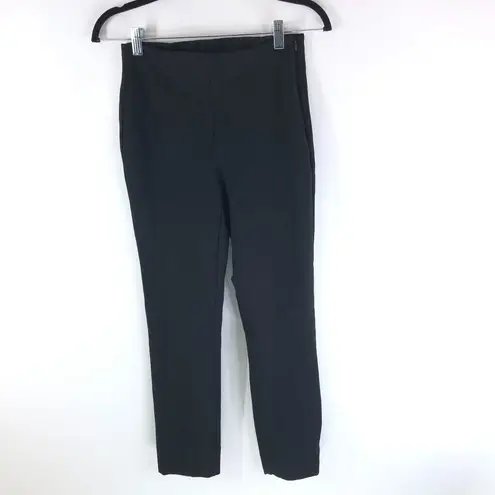 Quince Womens Ultra-Stretch Ponte Pintuck Ankle Pant Black S