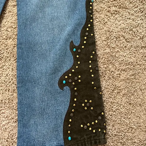 Diane Gilman Western Bootcut Embellished Jeans Size 12P