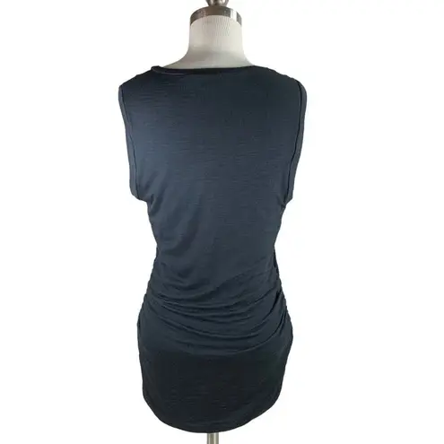 Halston Heritage | Medium | Black Modal Side-Ruched Sleeveless Muscle Tank Top