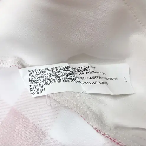 Eloquii DRAPER JAMES x Red White Gingham Shorts Tie Belt Plaid Size 20 New