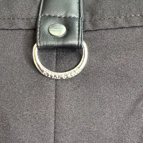 KILLSTAR  Black Skater Skirt with Zipper and Straps