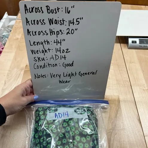 Hutch Halter Corset Floral Midi Dress Ruffle Hem Green Blue Size Medium