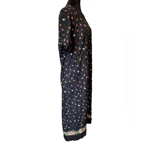 Spago Vintage 90s Boho Hippie Whimsygoth Woodland Floral Short Sleeve Maxi Dress Size 14