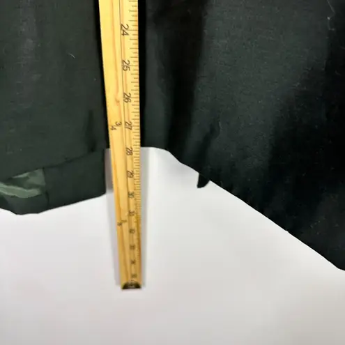 Victor Costa Silk Jacket Women M Beaded Open Front Dark Green Evening Old Money Black Size M