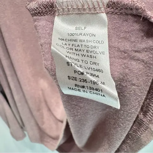 Mauve Ruffle Off Shoulder Cold Shoulder Tunic by Grace & Lace Vintage Look NEW Pink Size M