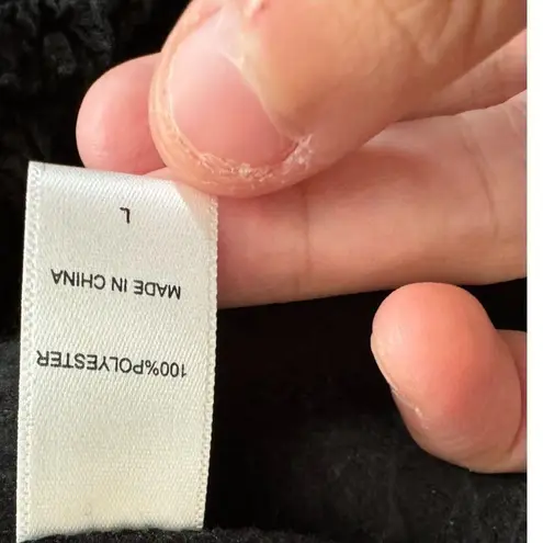 Koolaburra by Ugg Brushed Back Sherpa Cozy Vest Dark Night Black Large NWOT